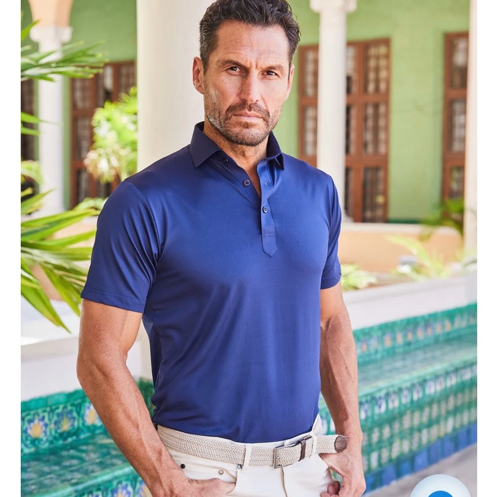 Men's Royal Blue Polo Shirt - Lightweight Performance